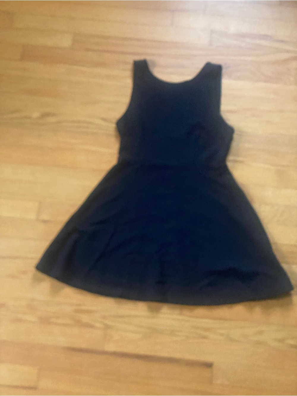 Juniors Black Sleeveless Fit-and-Flare Dress